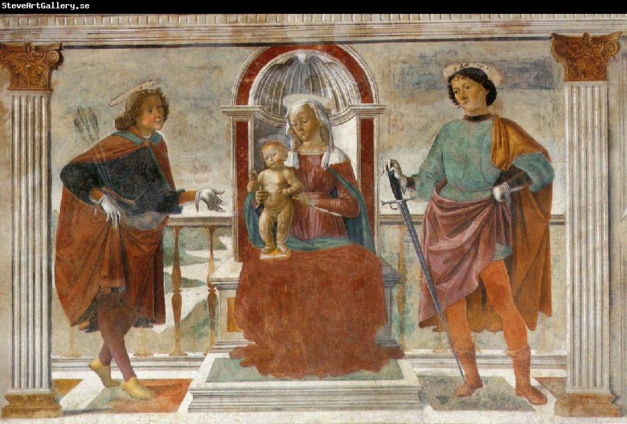 GHIRLANDAIO, Domenico Madonna and Child with St Sebastian and St Julianb ghj